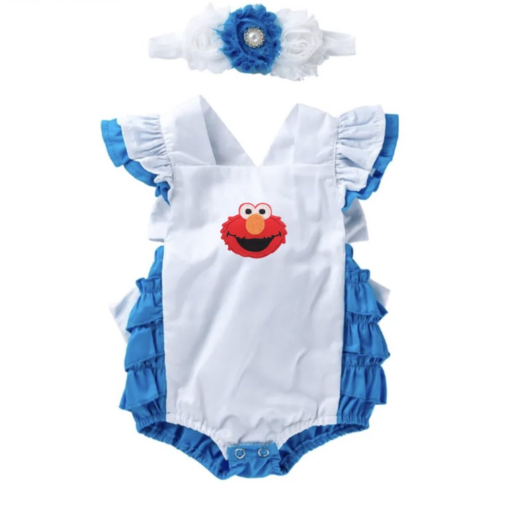 Elmo Romper First Birthday Sesame Street Dress Elmo Clothes Elmo Outfit